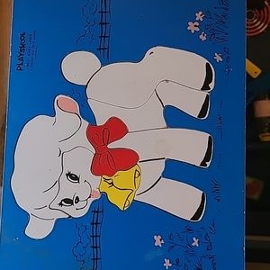 Vintage Lamb Playskpol puzzle 1960s